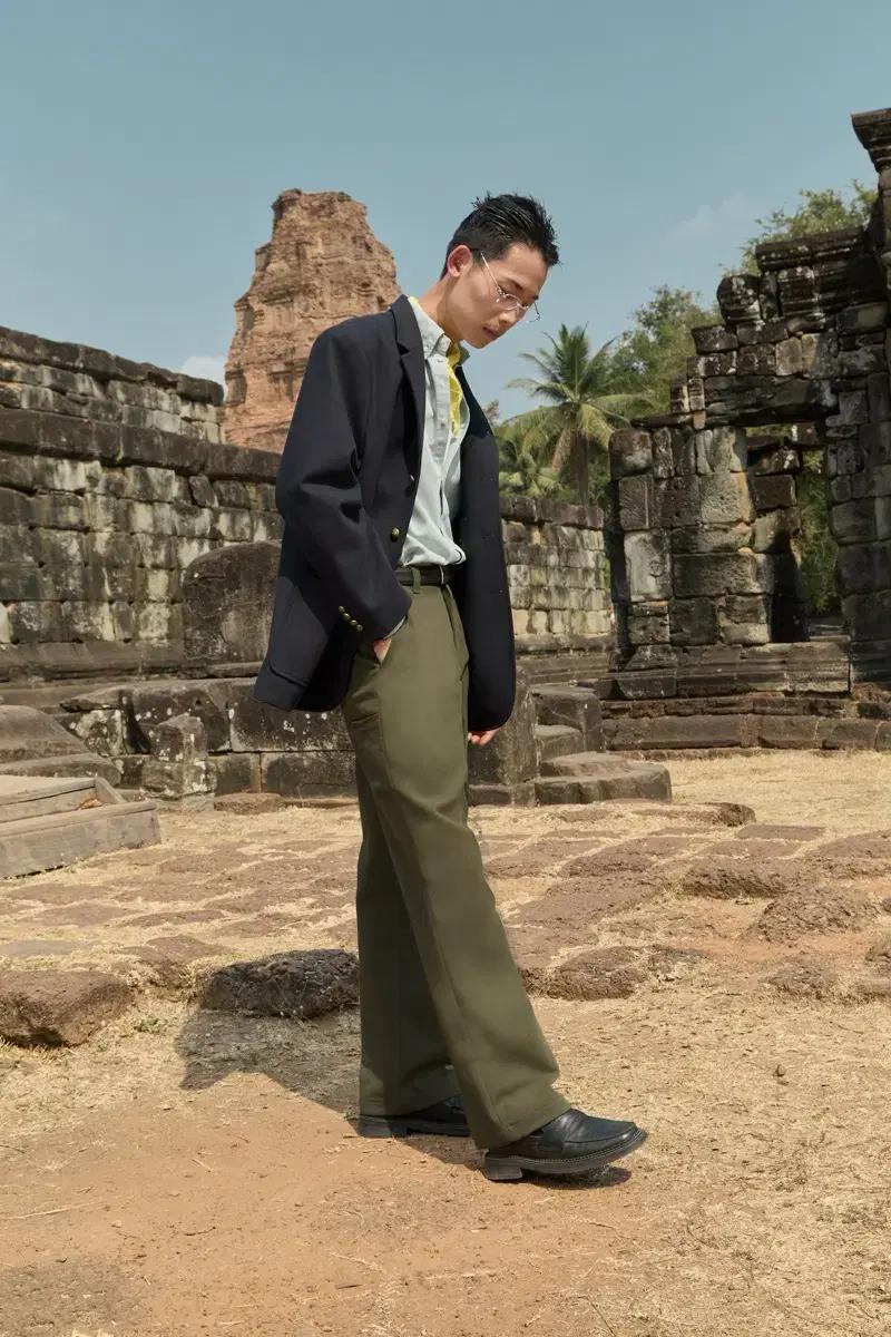 STU 스트레이트 코튼 팬츠