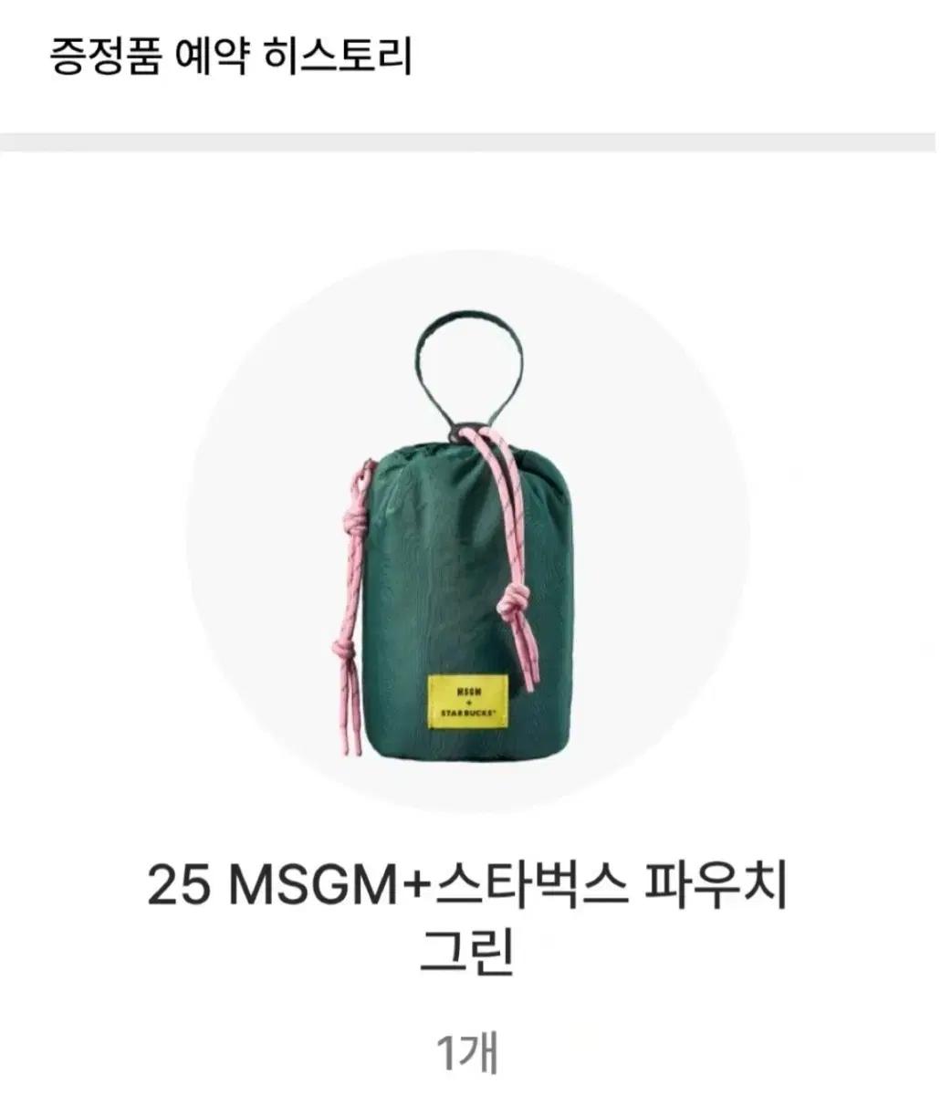스타벅스 MSGM+ 프리퀀시 파우치 그린