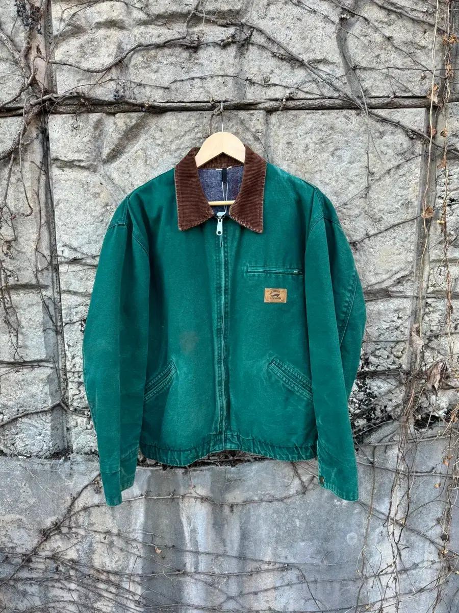 90s duxbak 칼하트 디트로이트 코듀로이 카라 워크 자켓