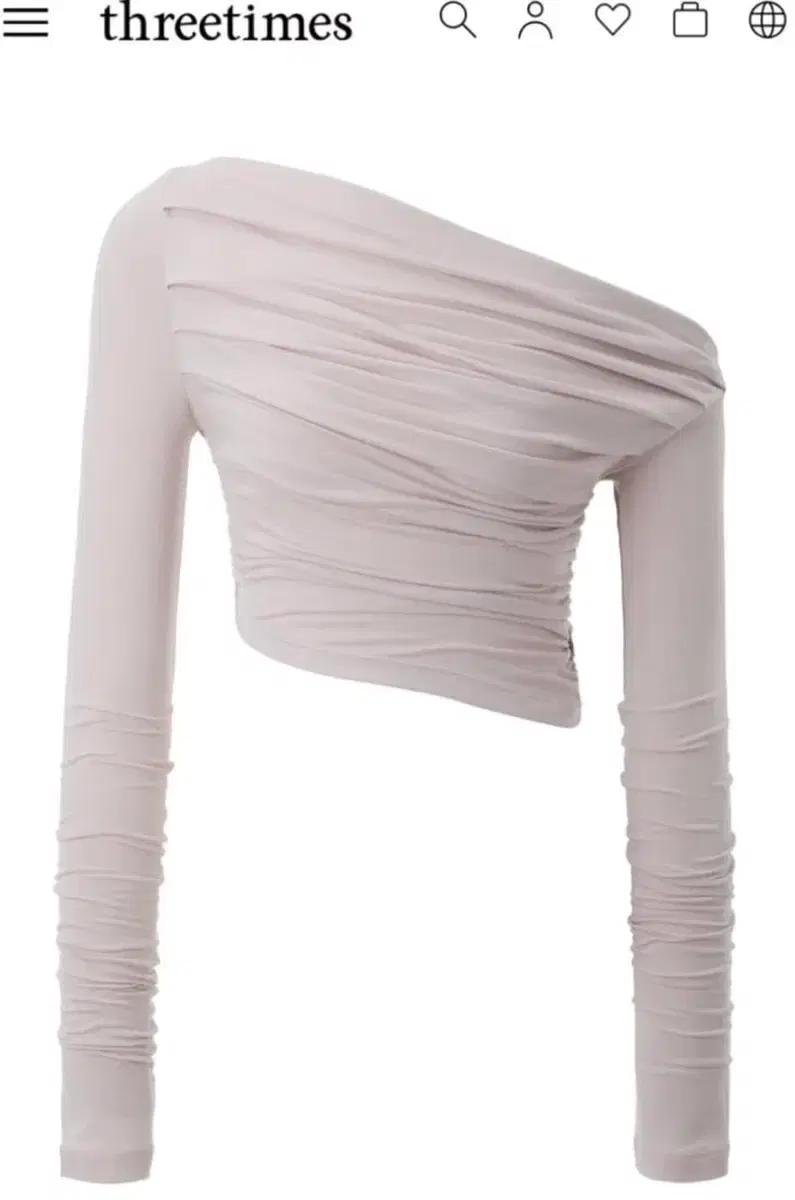 Threetimes 쓰리타임즈 Pink Drape Top