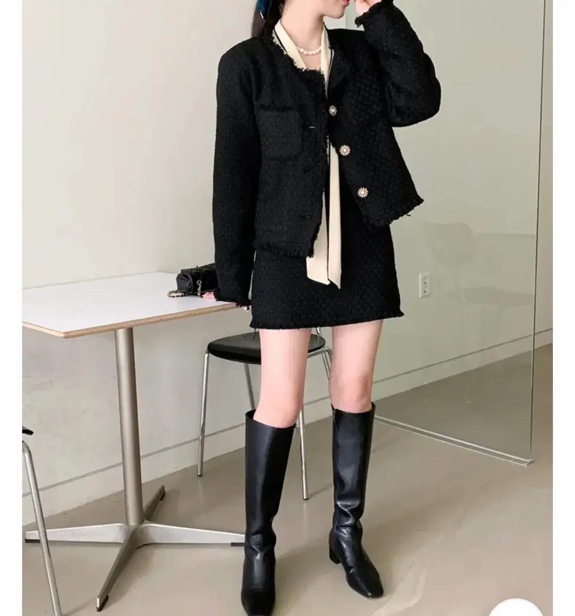 (새상품)트위드 스커트M 결혼식하객룩