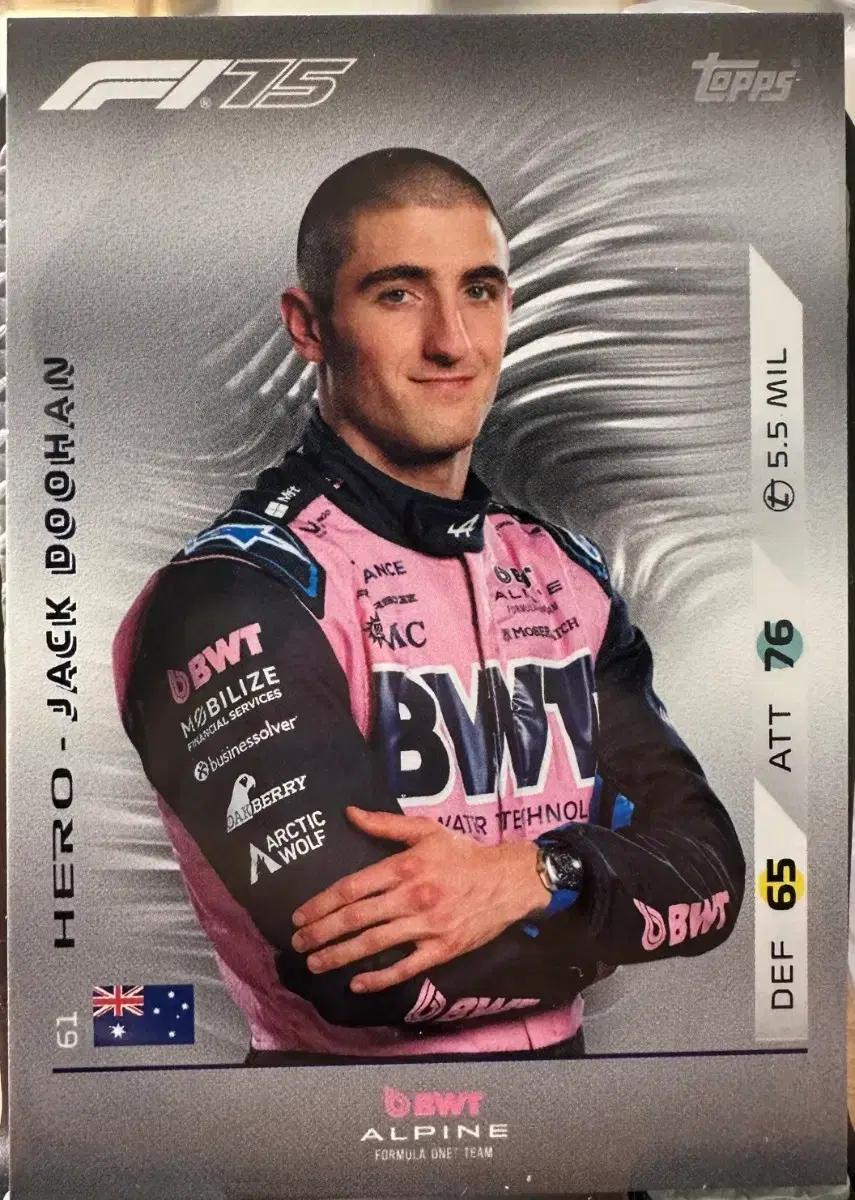 2025 F1 탑스 터보 잭두한 카드