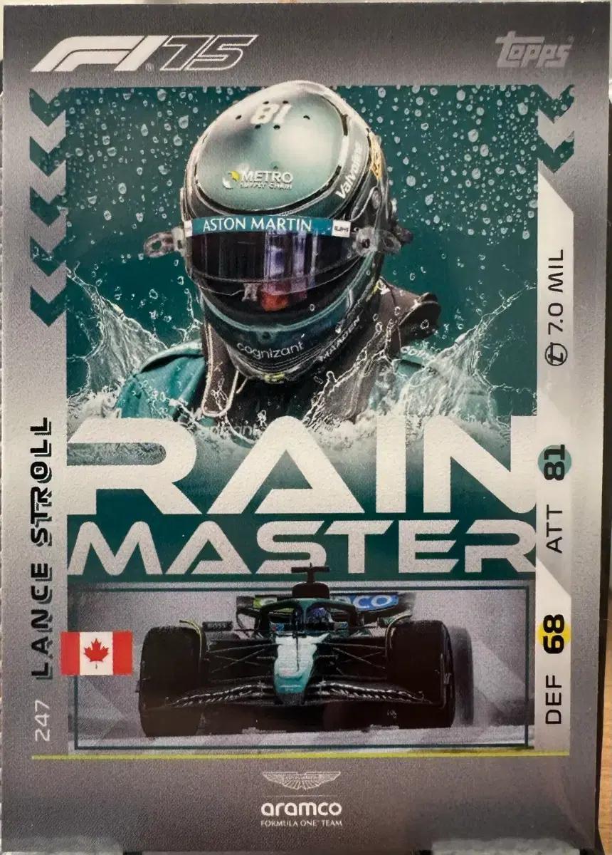 2025 F1 탑스 터보 랜스 스트롤 카드