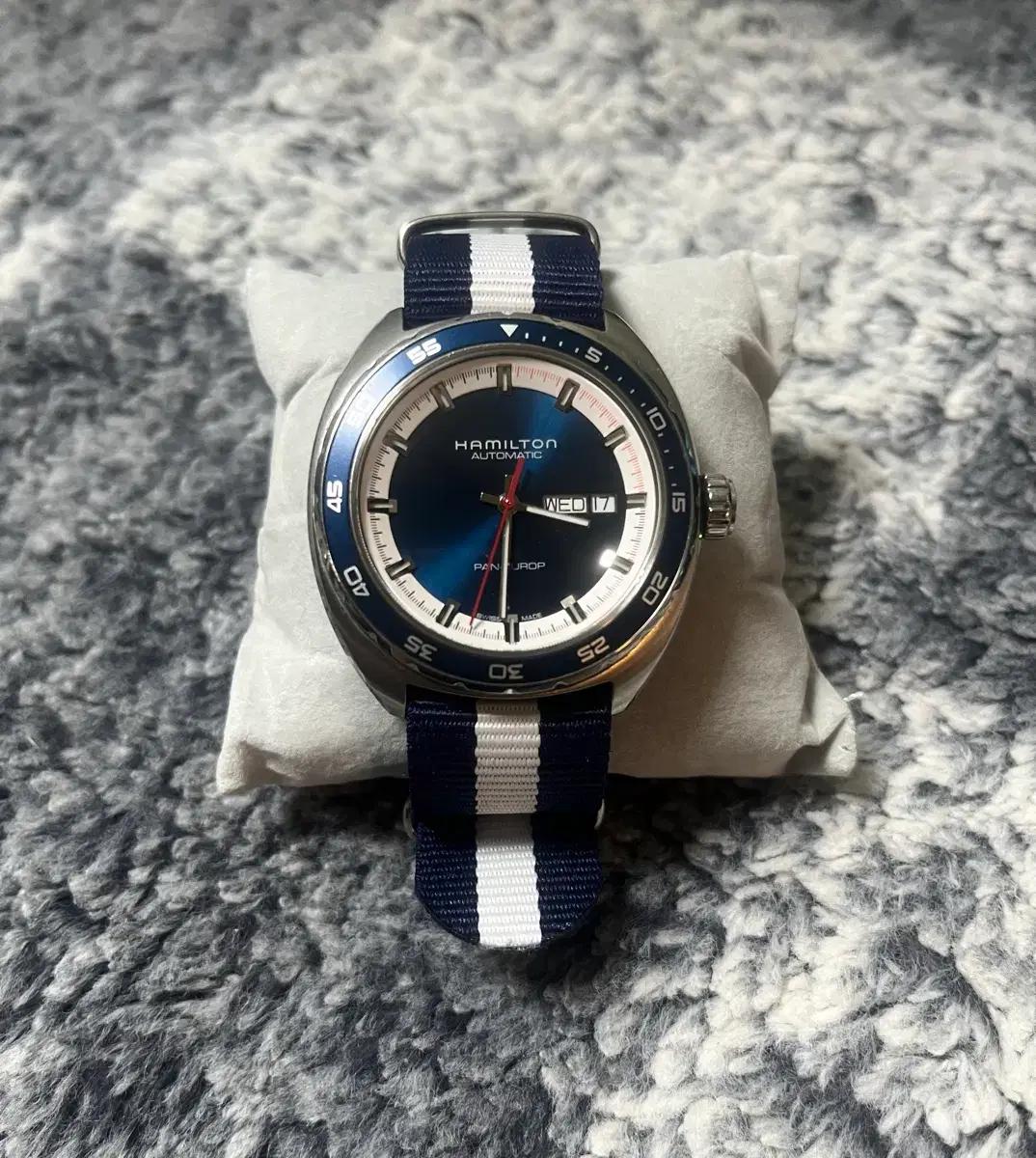 해밀턴 판유럽 42mm 청판 시계