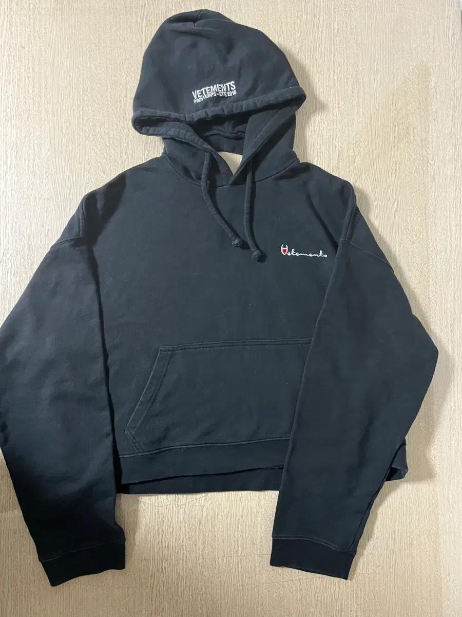 Xs 베트멍 ss16 메탈 로고 리버시블 크롭 후드