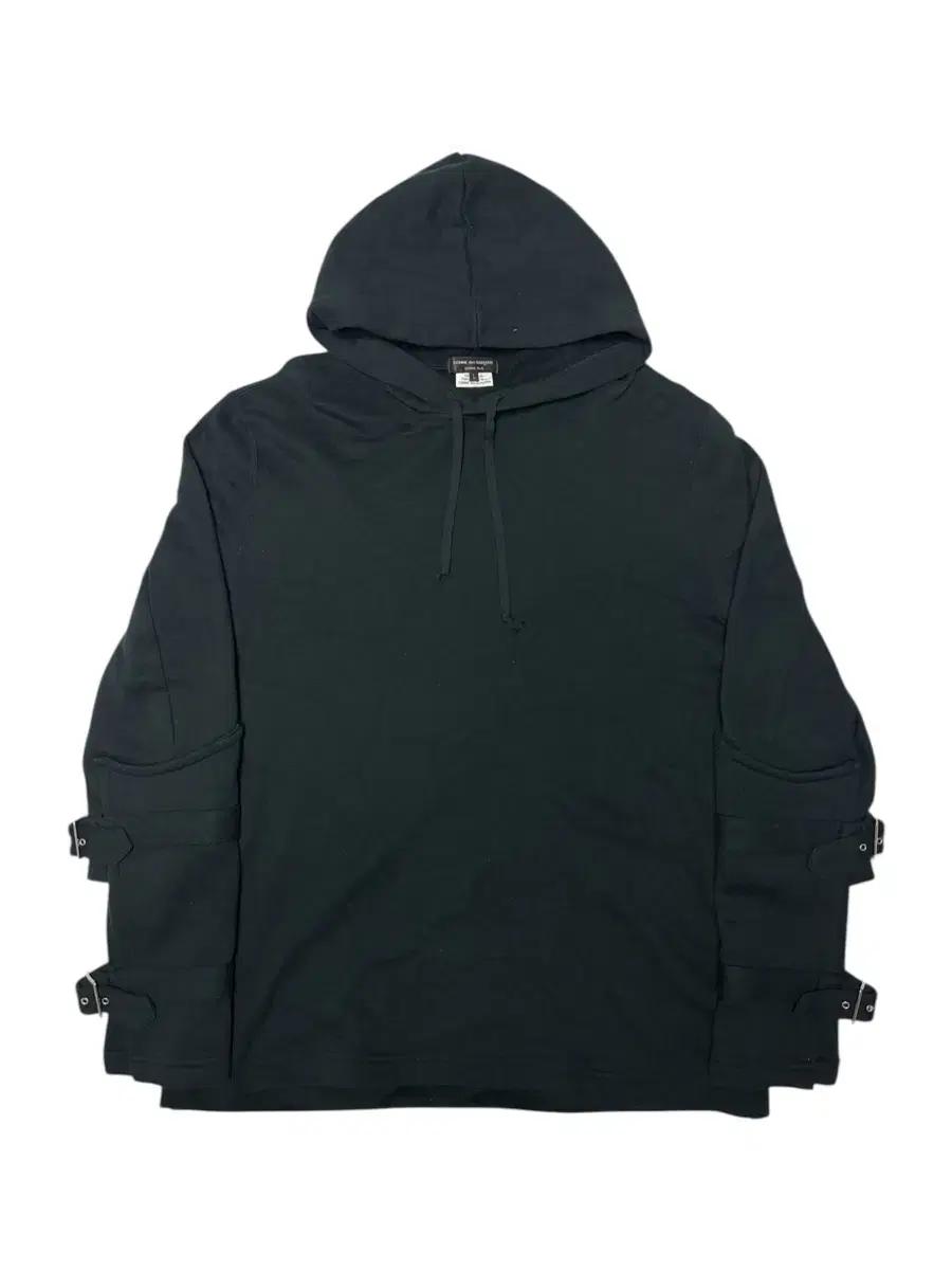 꼼데가르송 옴므 플러스 16aw 본디지 벨트 디테일 후드 L