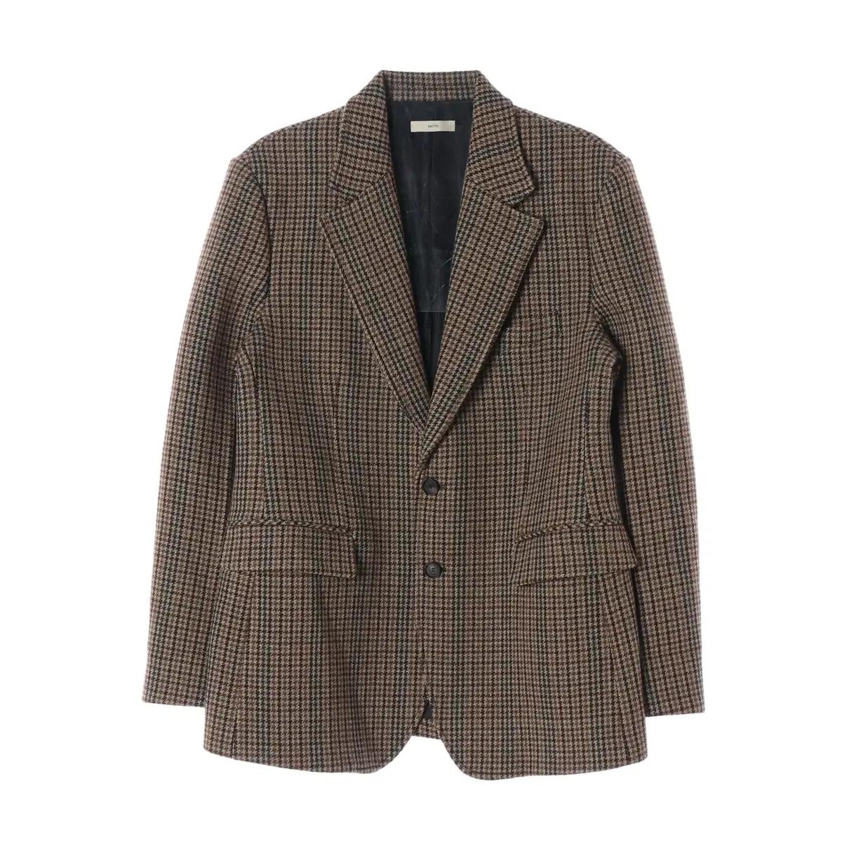 렉토 21FW 70S 도그투스 체크 울 블레이저 자켓