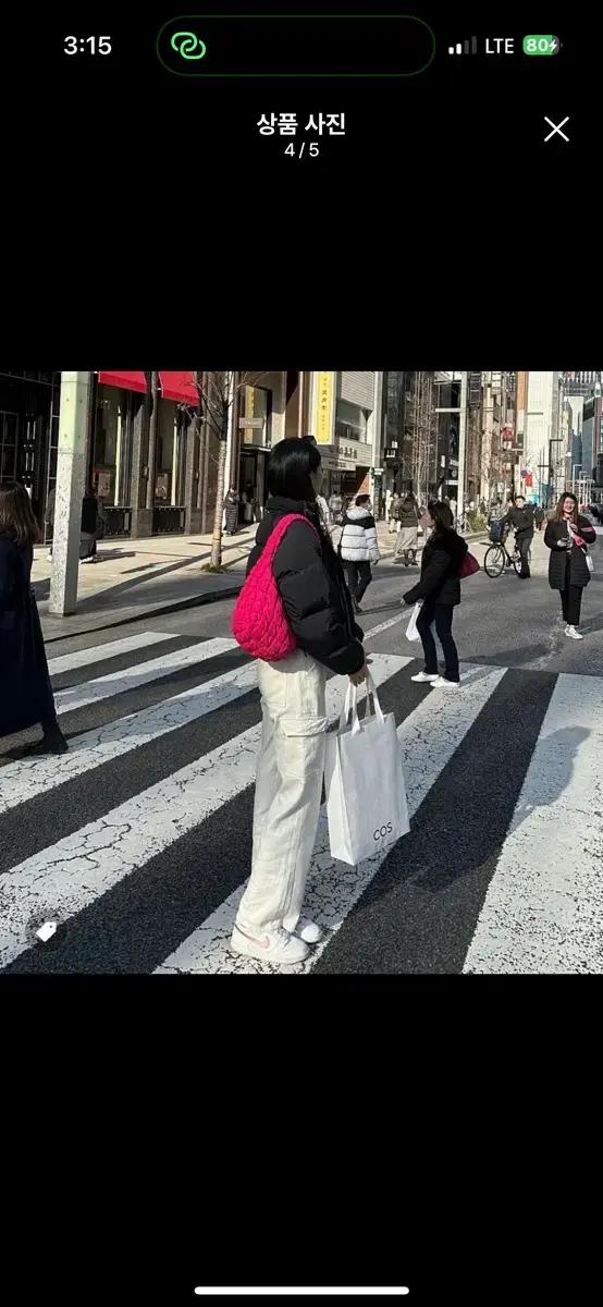 코스 퀄티드 미니백 핑크 코스퀄팅백