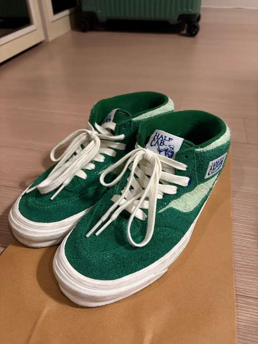 vans 반스 볼트 스케이트 하프캡 260 스웨이드 그린