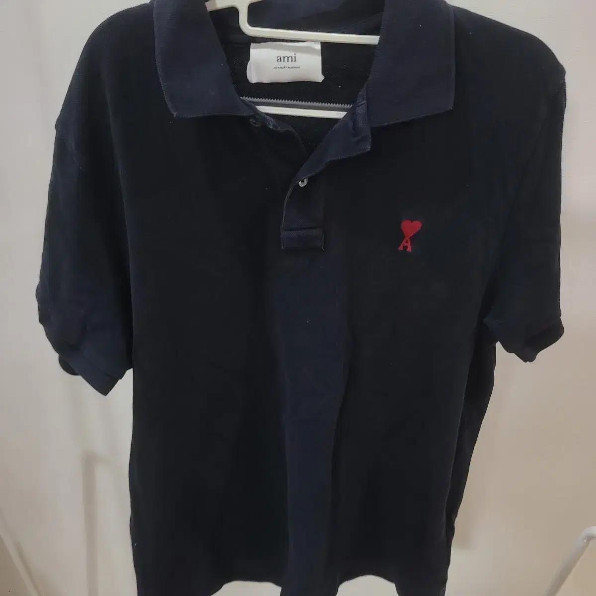 (XL) 아미 AMI 스몰로고 카라 반팔