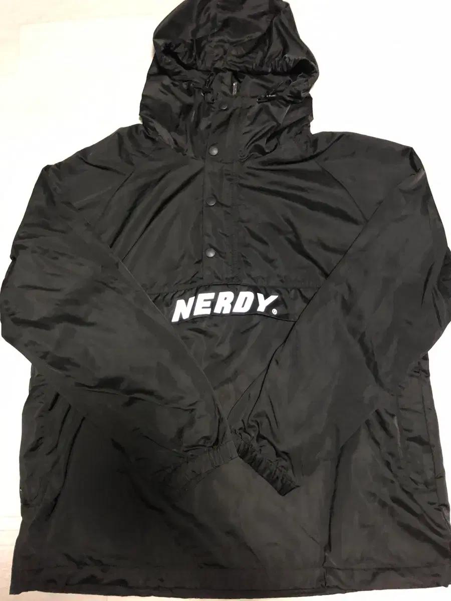 널디 블랙 바람막이 반후드 m