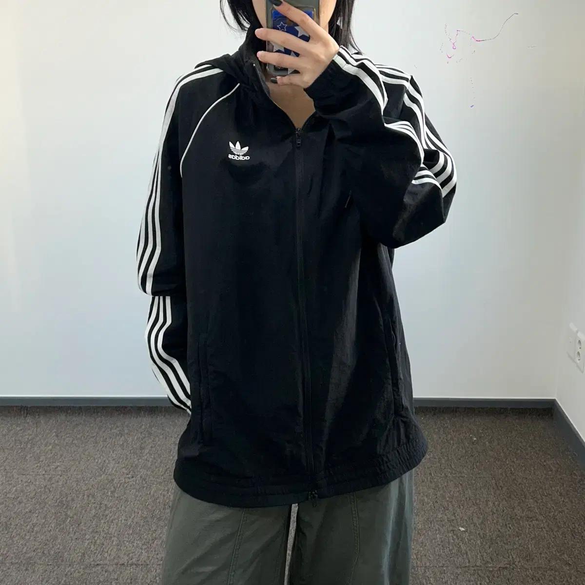 Adidas 아디다스 파이어버드 2-way 블랙 바람막이