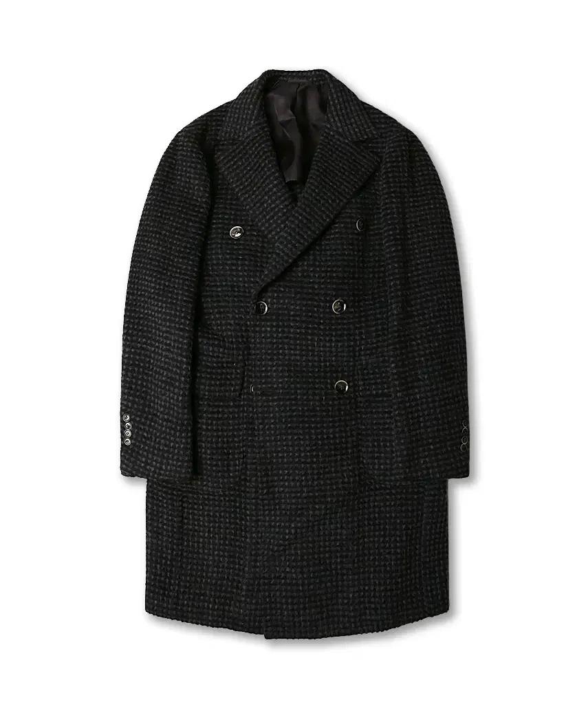 링자켓 [Ring Jacket] 블랙&그레이 패턴 앙고라 일본 폴로 코트