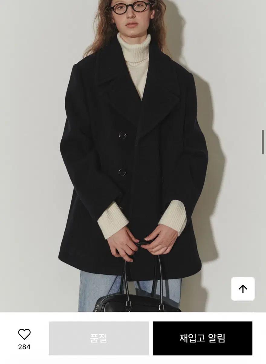 던스트 새상품) UNISEX OVERSIZED PEACOAT NAVY