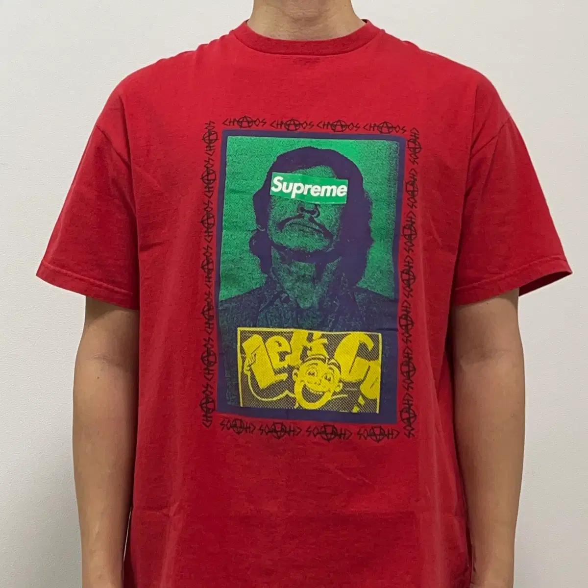 [XL] 슈프림 08AW Charles Bronson 티셔츠 레드