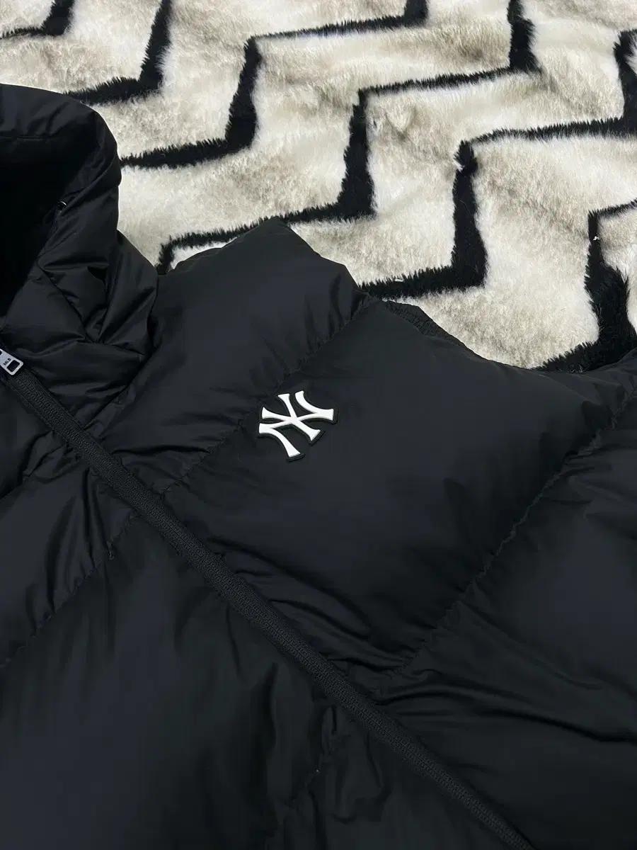 [XL]MLB 뉴욕양키스 덕다운 후드 패딩조끼/블랙