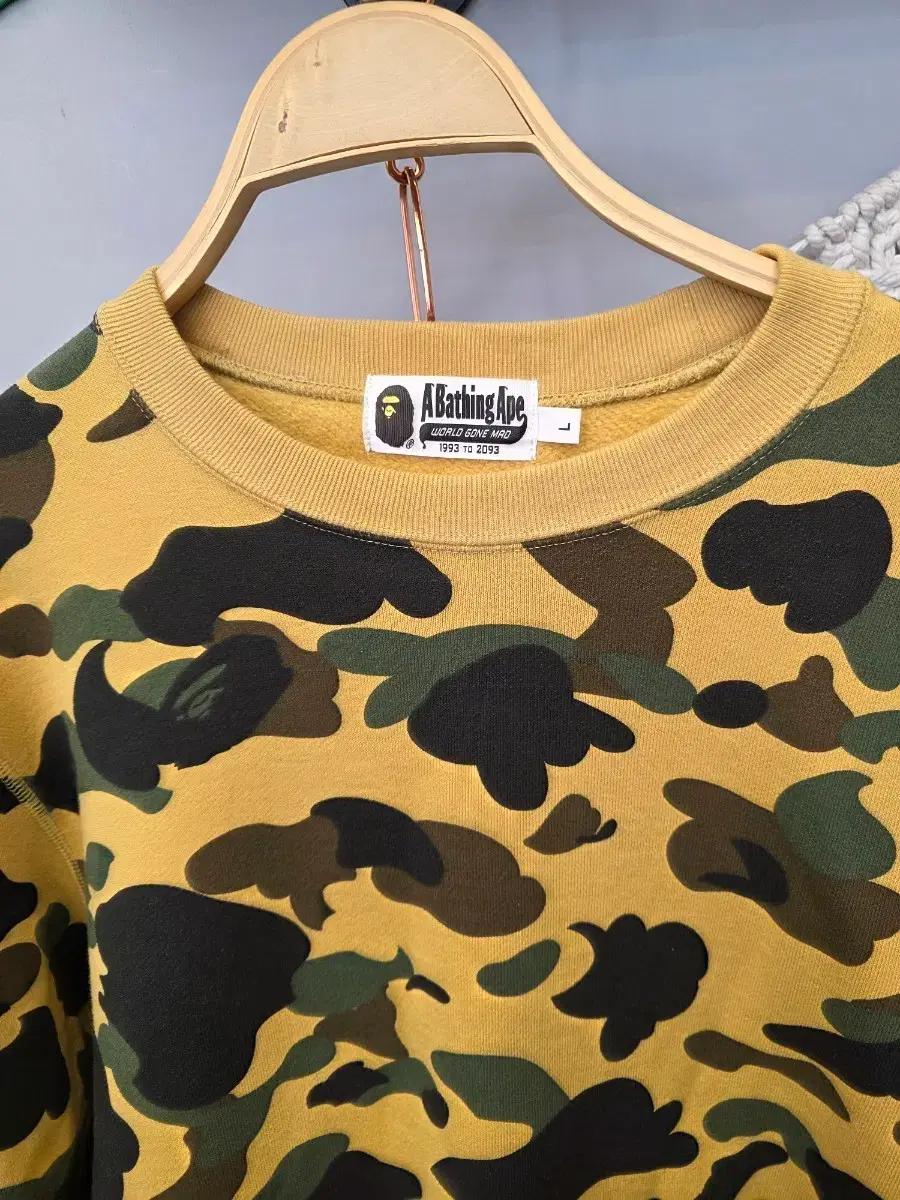 베이프 Bape 황계 카모 기모 맨투맨 L