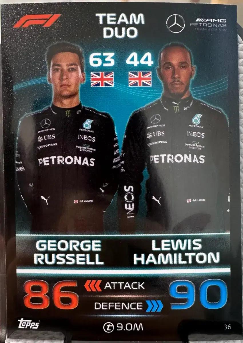 2023 F1 탑스 터보 어택 해밀턴 러셀 카드