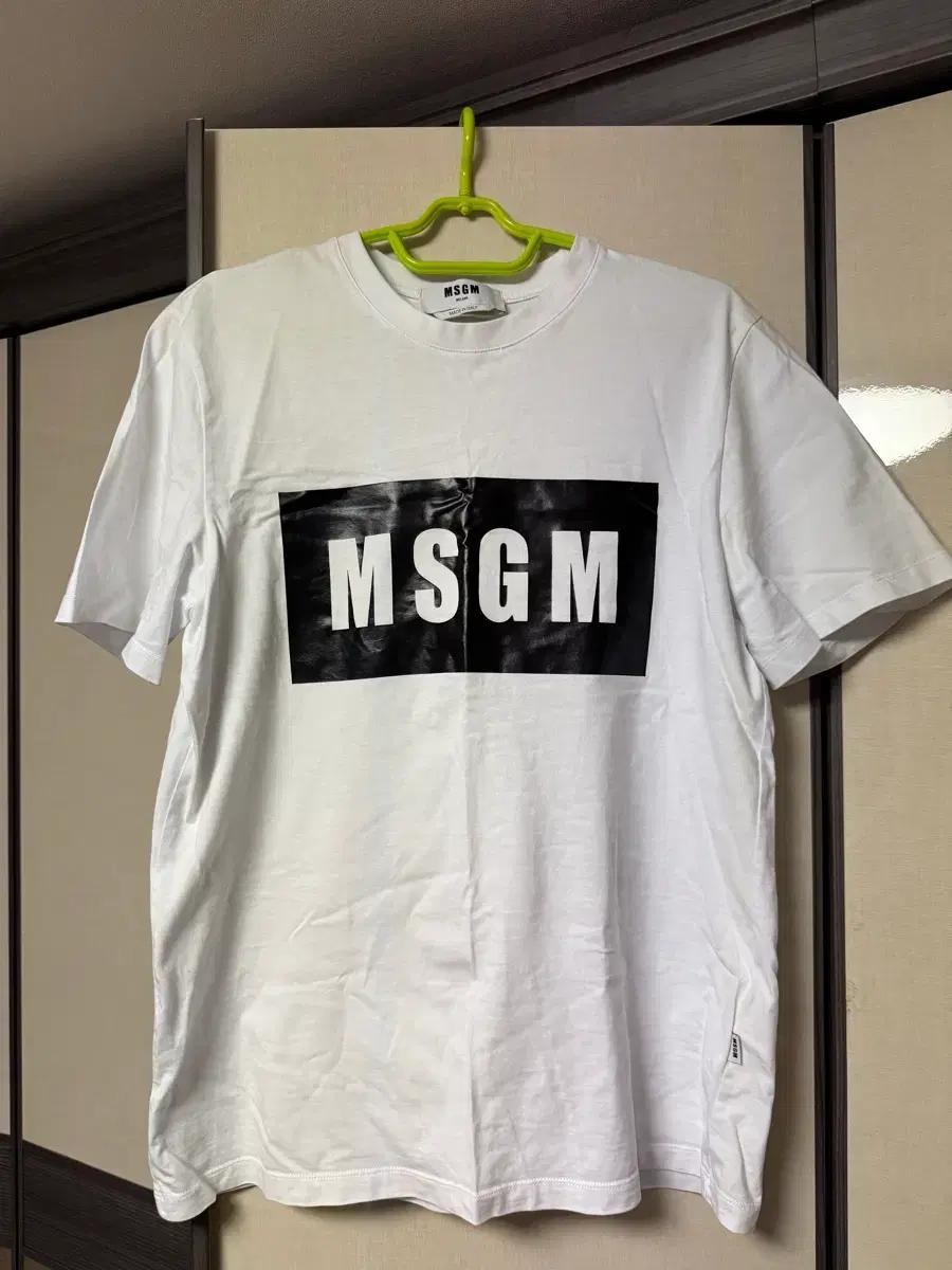 MSGM 박스 로고 반팔티 S