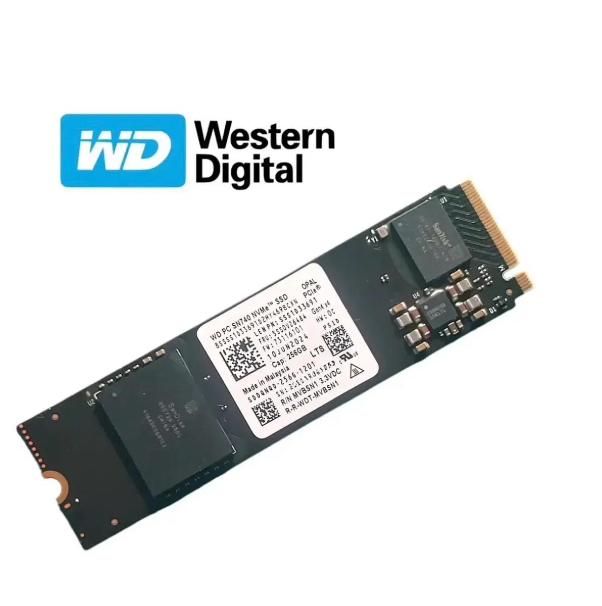 WD BLACK SN740 256GB SSD 미사용