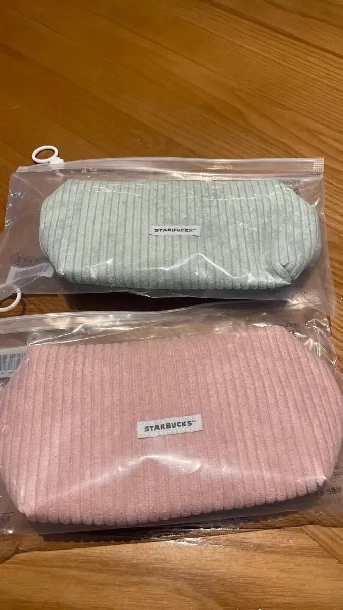 새상품 스타벅스 코듀로이 파우치 가방 백
