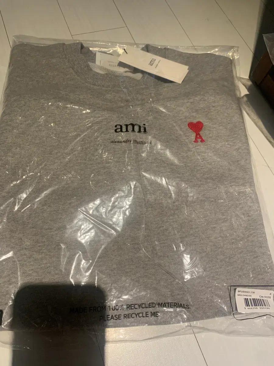 아미 맨투맨 그레이 S,M,L,XL 새상품