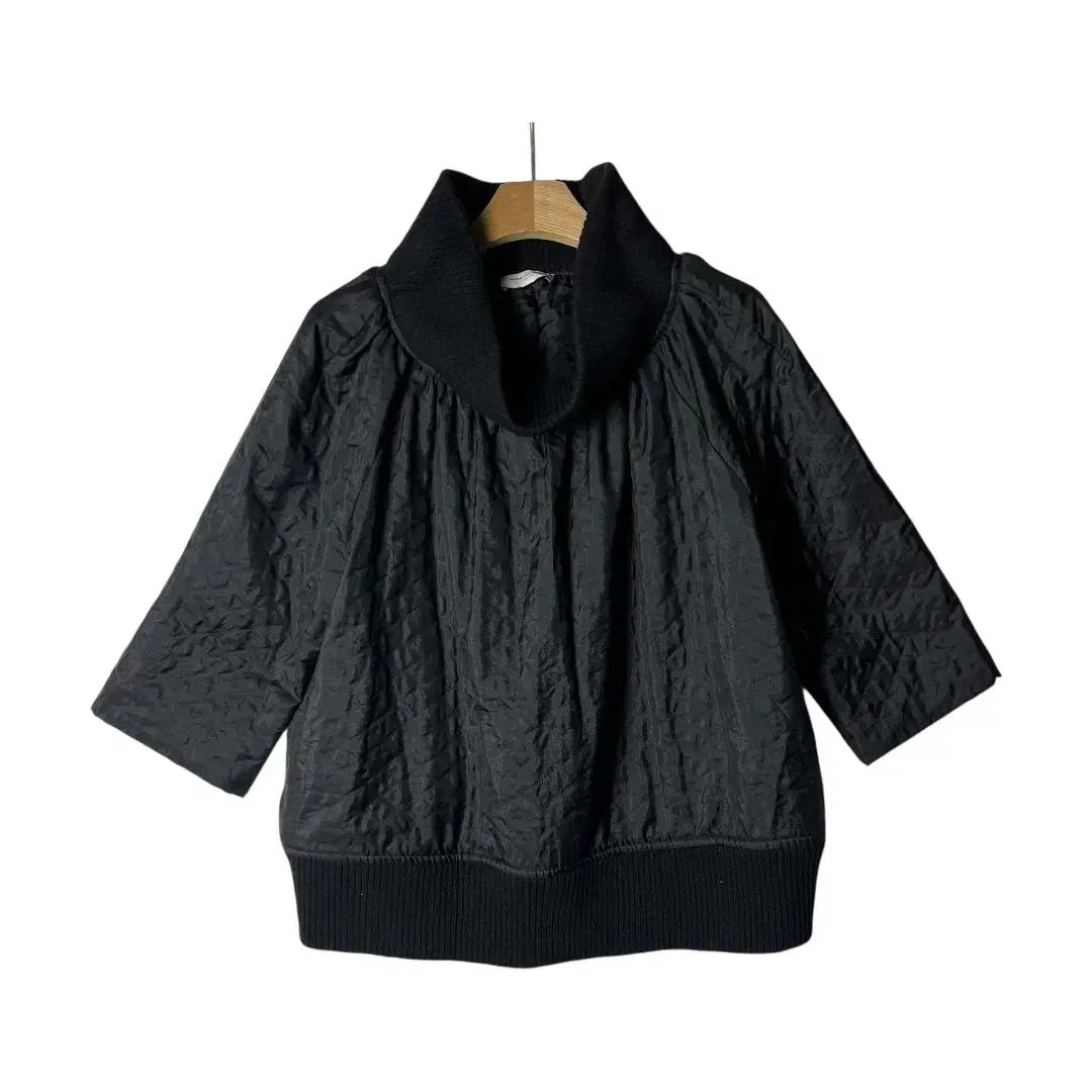 [Dries Van Noten] 드리스 반 노튼 블랙 퀼팅 크롭 탑