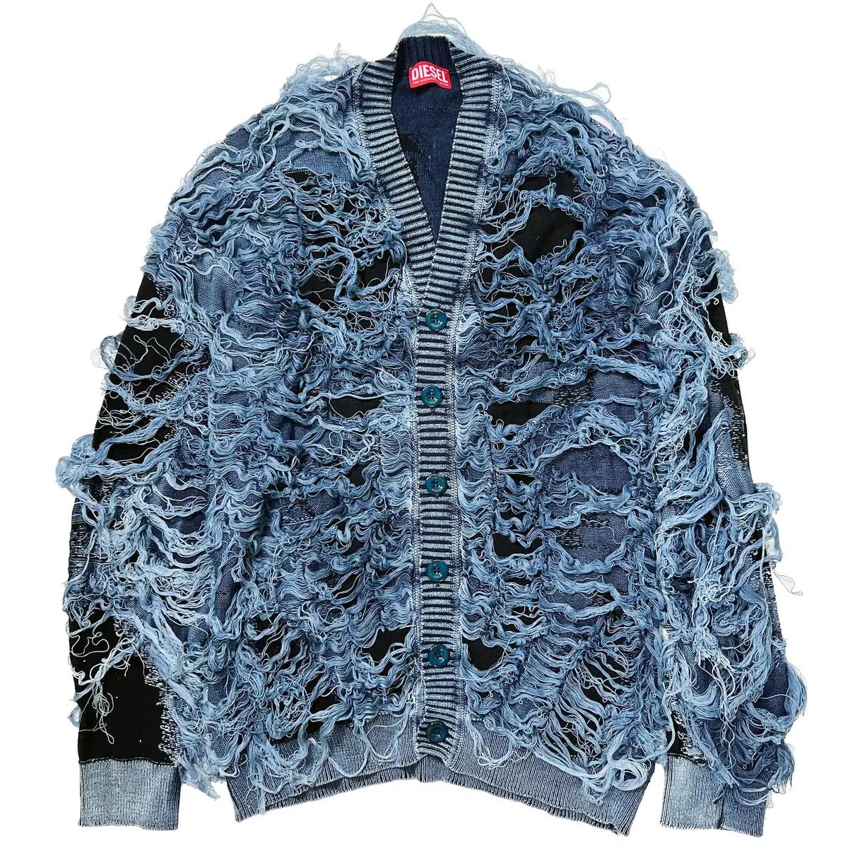 디젤 24ss K-Boboli 디스트로이드 인디고 가디건 (L)