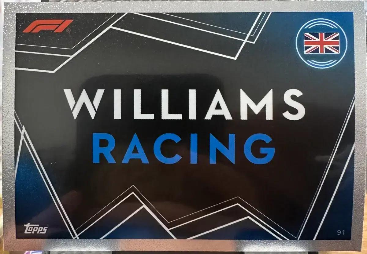 2023 F1 탑스 터보 어택 월리엄스 레이싱 카드