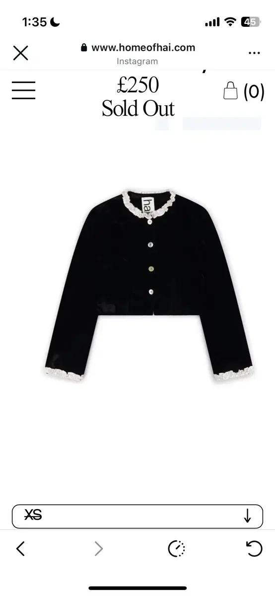 구해요 hai Madeleine Jacket in Black and Iv