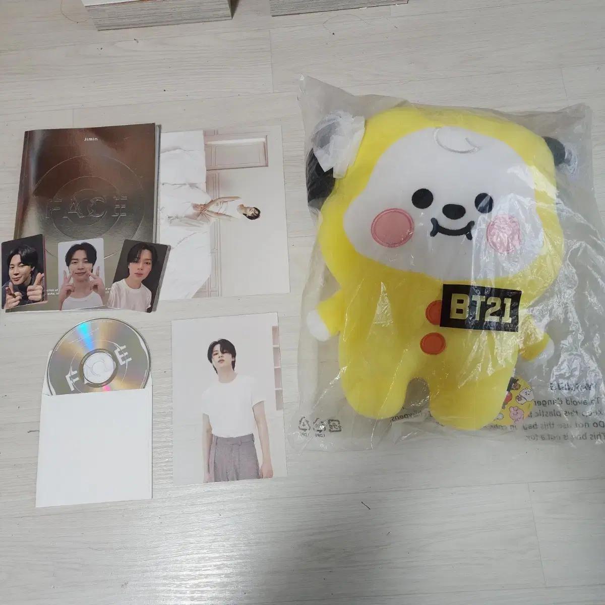 BTS 지민 FACE 앨범 + BT21 치미 인형