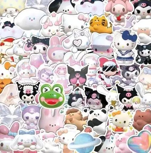 산리오+ 3d 조각스티커 다꾸 110pcs