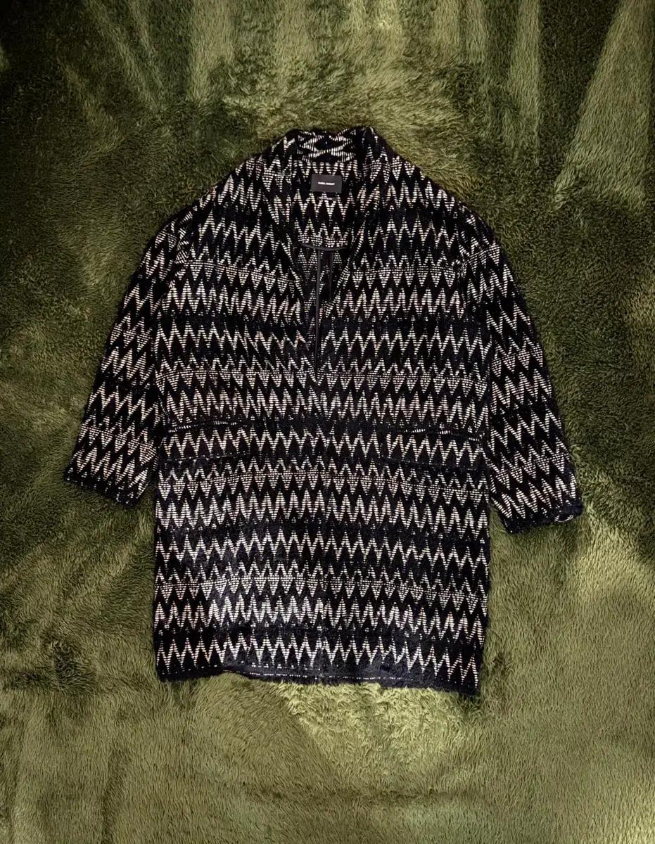 [40] Isabel Marant 이자벨마랑 원버튼 엘리스 자카드 코트