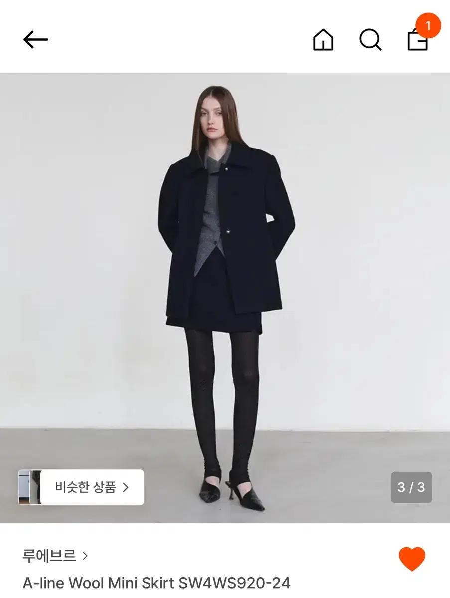 루에브르  LOEUVRE A-line Wool Mini Skirt