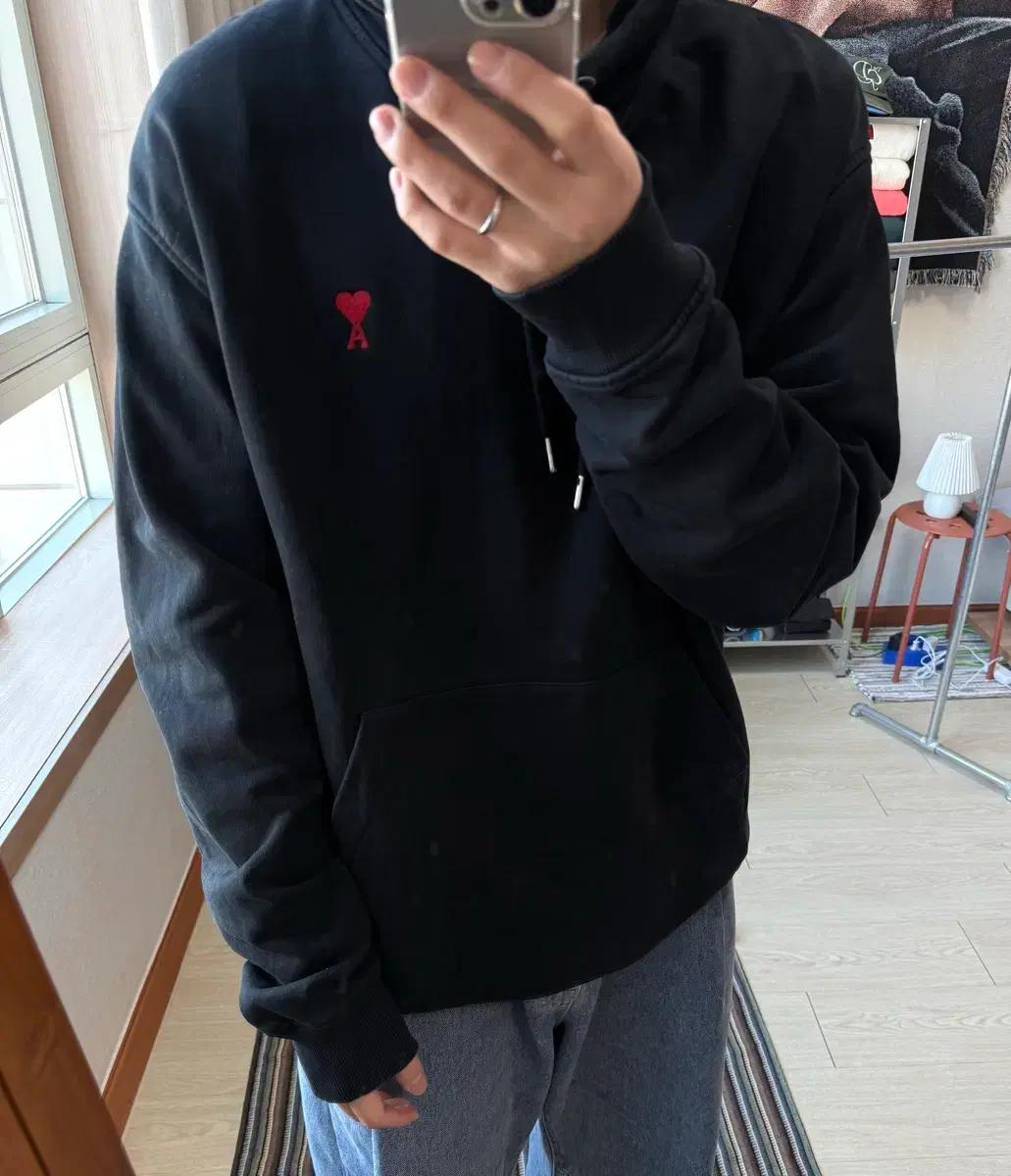 3xl 아미 스몰로고 후드티