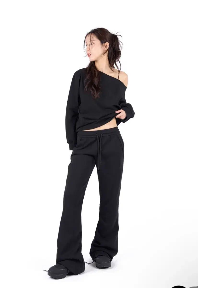 릿킴 FLARE SWEAT PANTS - charcoal