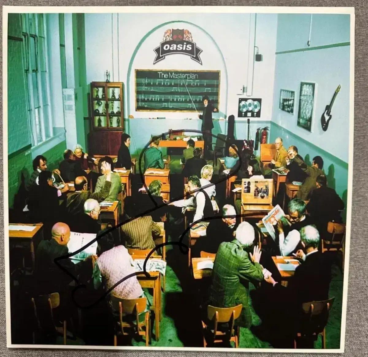 오아시스 노엘 갤러거 친필 싸인 the masterplan lp