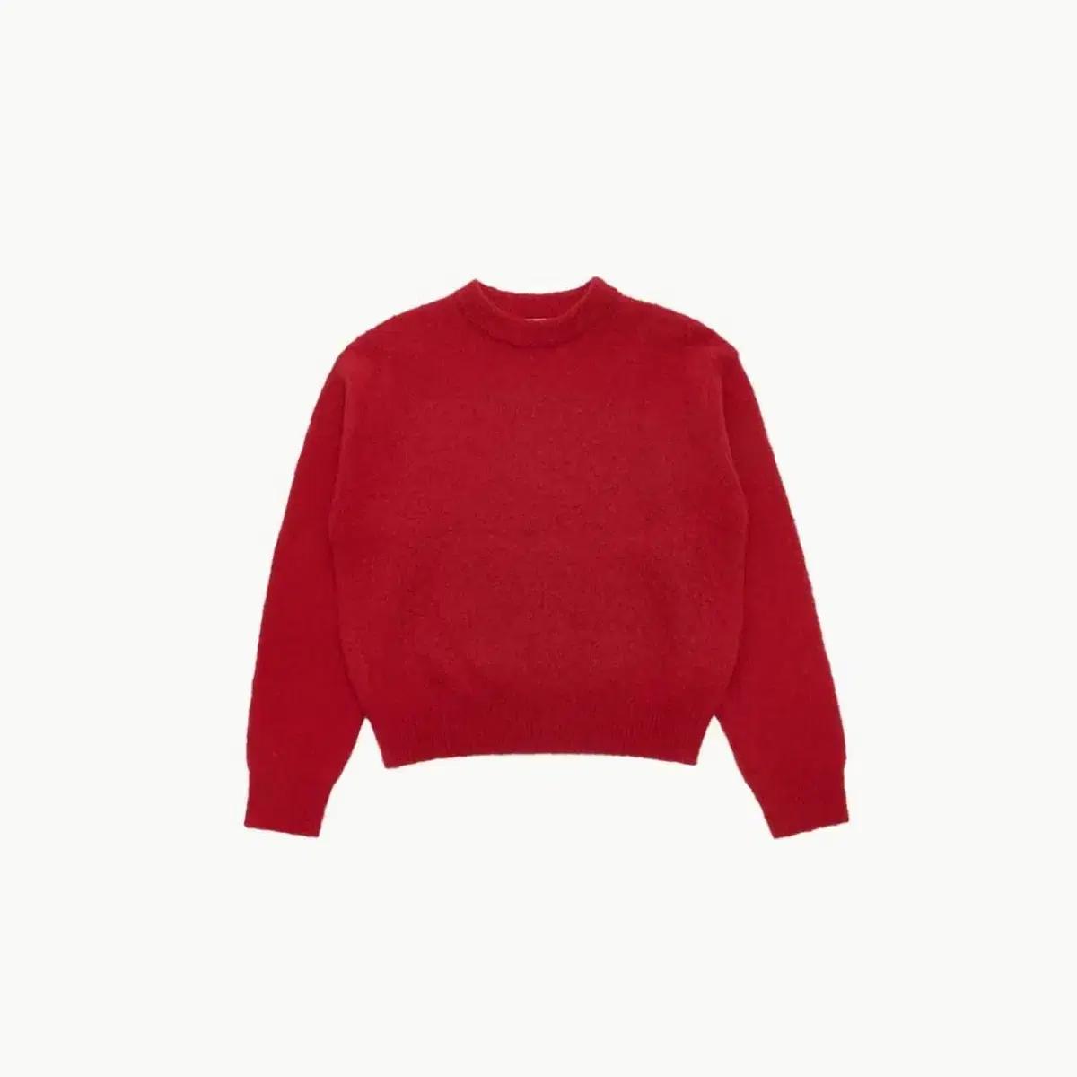 Fw24 아모멘토 플러피 브러쉬드 니트 레드 m
