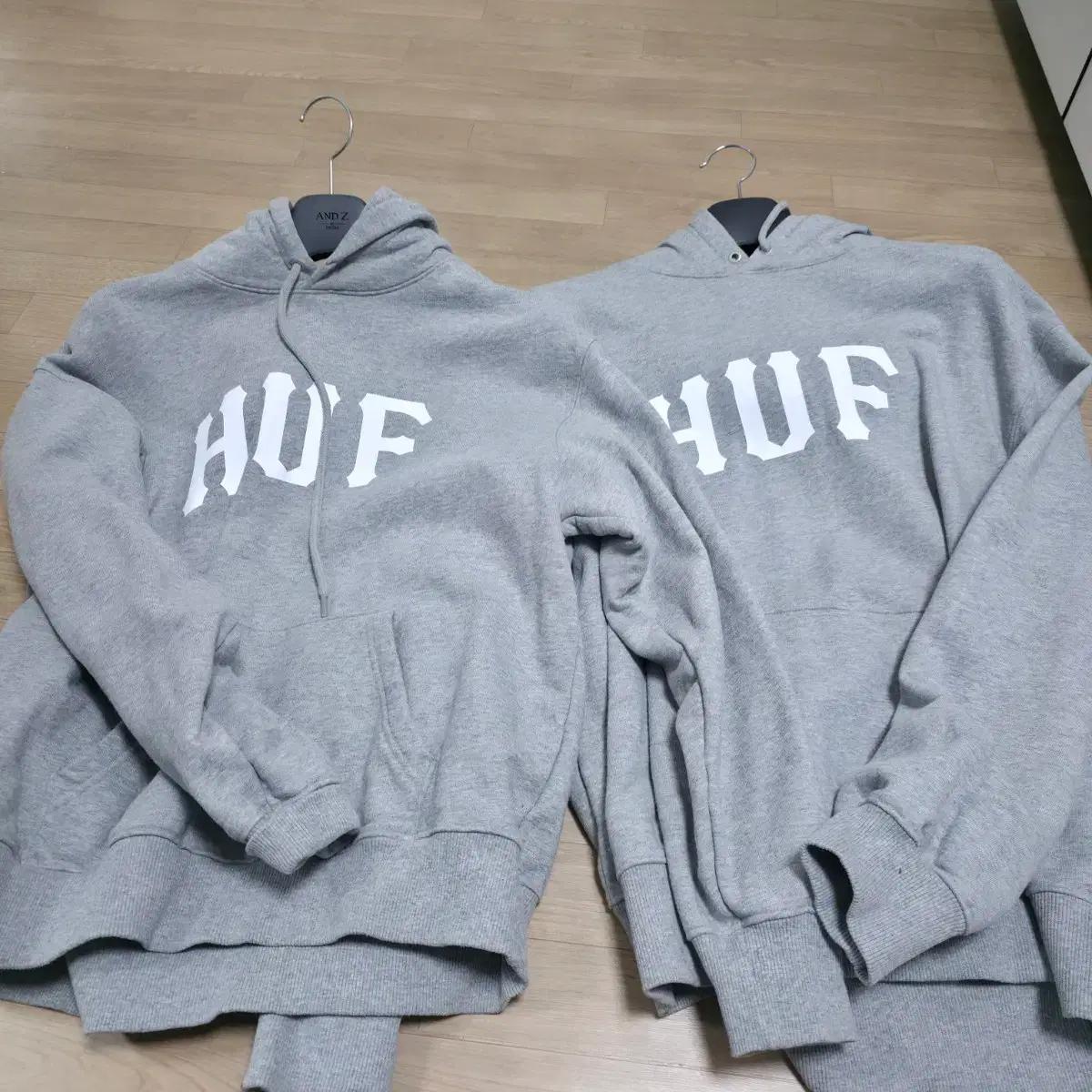 HUF 허프 그레이 후드티 M, XL