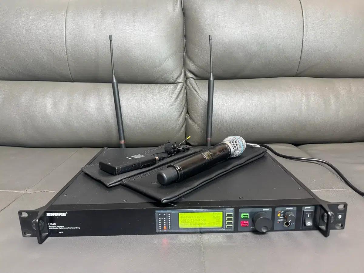 Shure 슈어 UR4S Beta87C 핸드, 벨트팩+핀마이크 세트