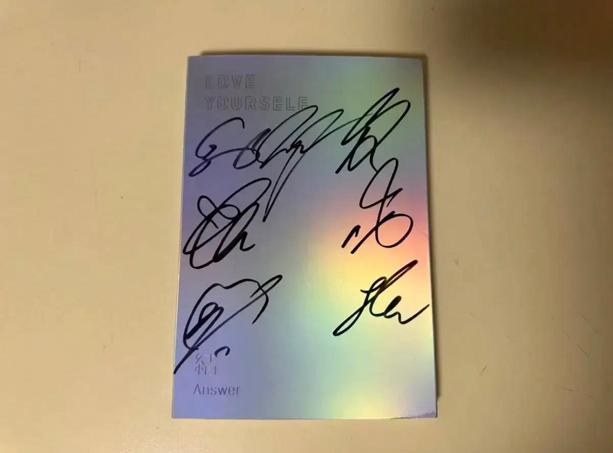 BTS loveyourself answer 친필사인