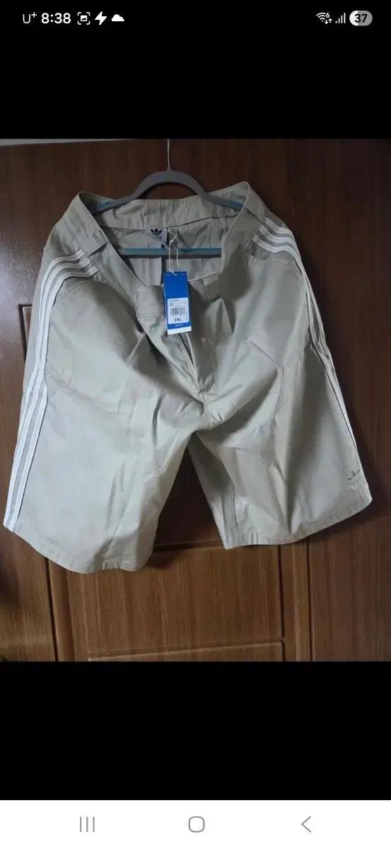 (새제품) 아디다스 3선 버뮤다 반바지 (베이지 2XL)