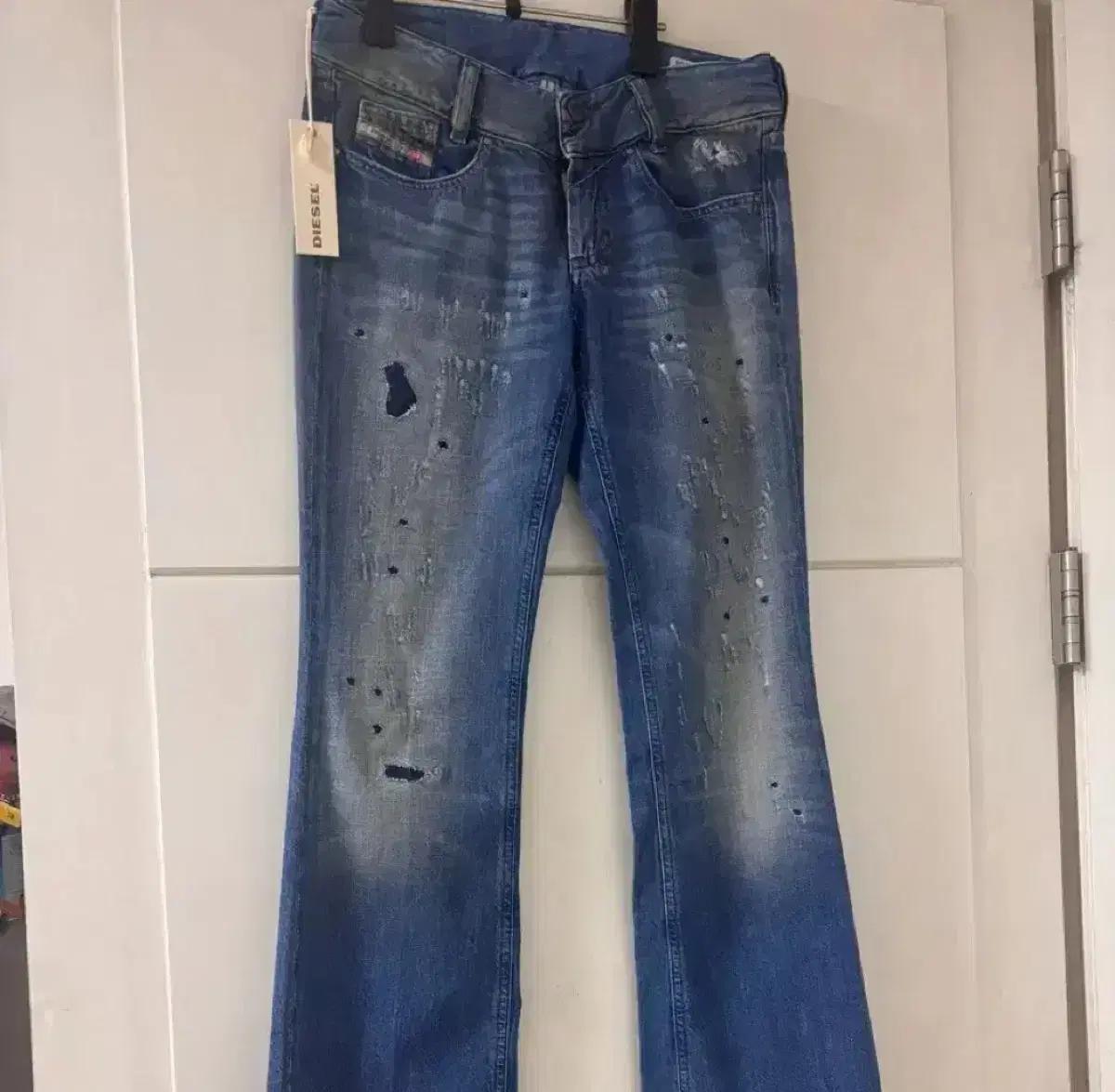 디젤 그런지 플레어 부츠컷 데님 26 L34