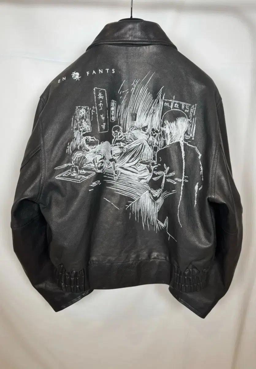 (XL) ERD 23FW 오피움 덴 프랭크 빅 스모크 레더 자켓