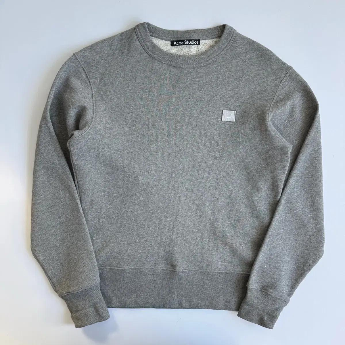 Acne studios 아크네스튜디오 페이스로고 코튼 그레이 맨투맨