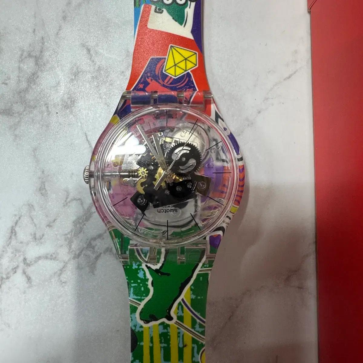 SWATCH 스와치 시계 패턴 스트랩 오토매틱