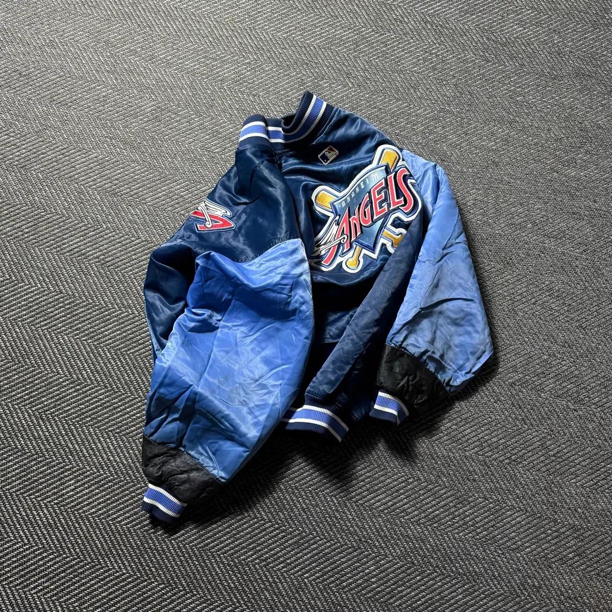 90s 스타터 MLB 에인절스 베이스볼 봄버 바시티 자켓