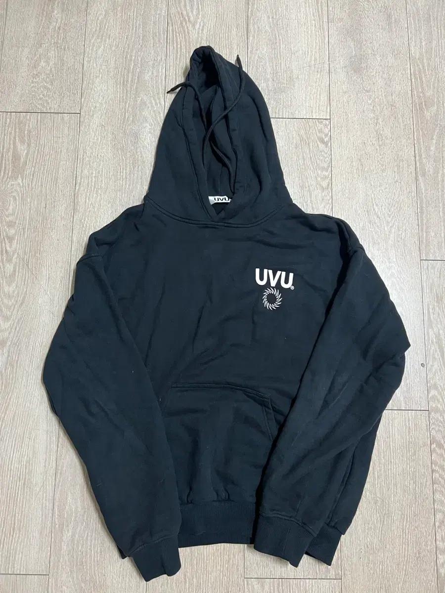 uvu러닝 블랙 후드티 후디 M