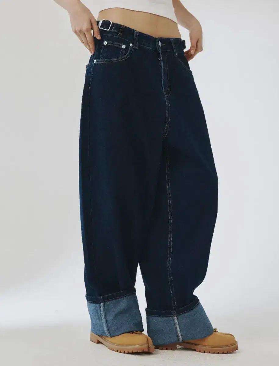 플리즈 프로젝트 SIDE ADJUST BOYFIT DENIM, BLUE
