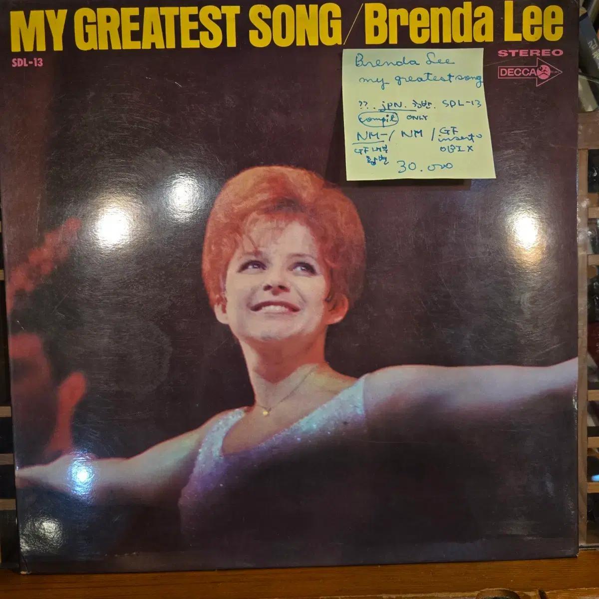 Brenda Lee.my greatest song.??.jpn.초반.NM